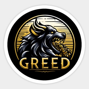 THE SIN OF GREED Sticker